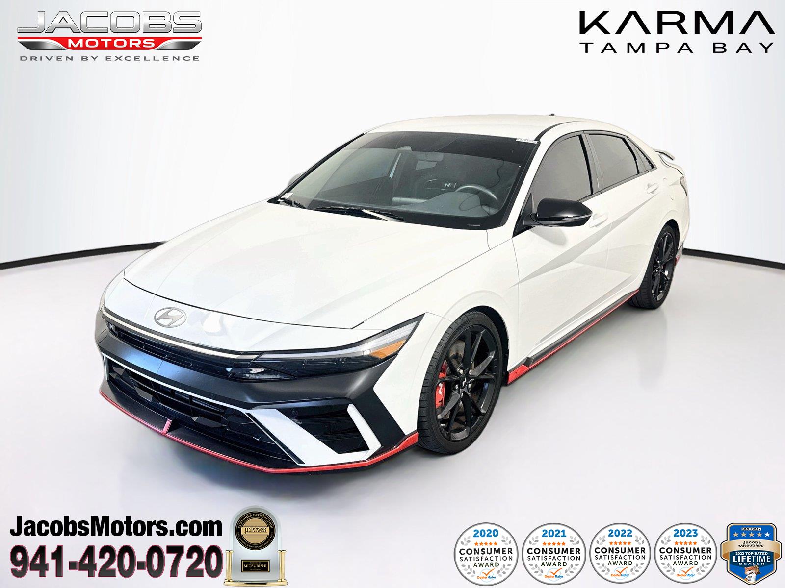 Atlas White 2025 Hyundai Elantra N Sedan Front-Wheel Drive Manual