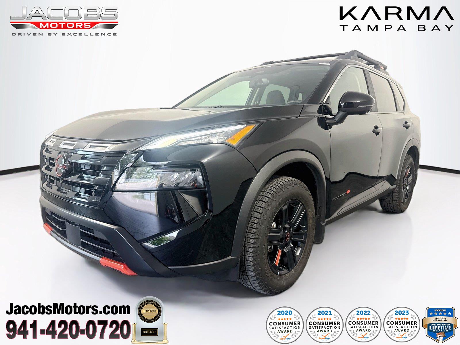 Super Black 2025 Nissan Rogue SUV / Crossover All-Wheel Drive Continuously Variable Transmission