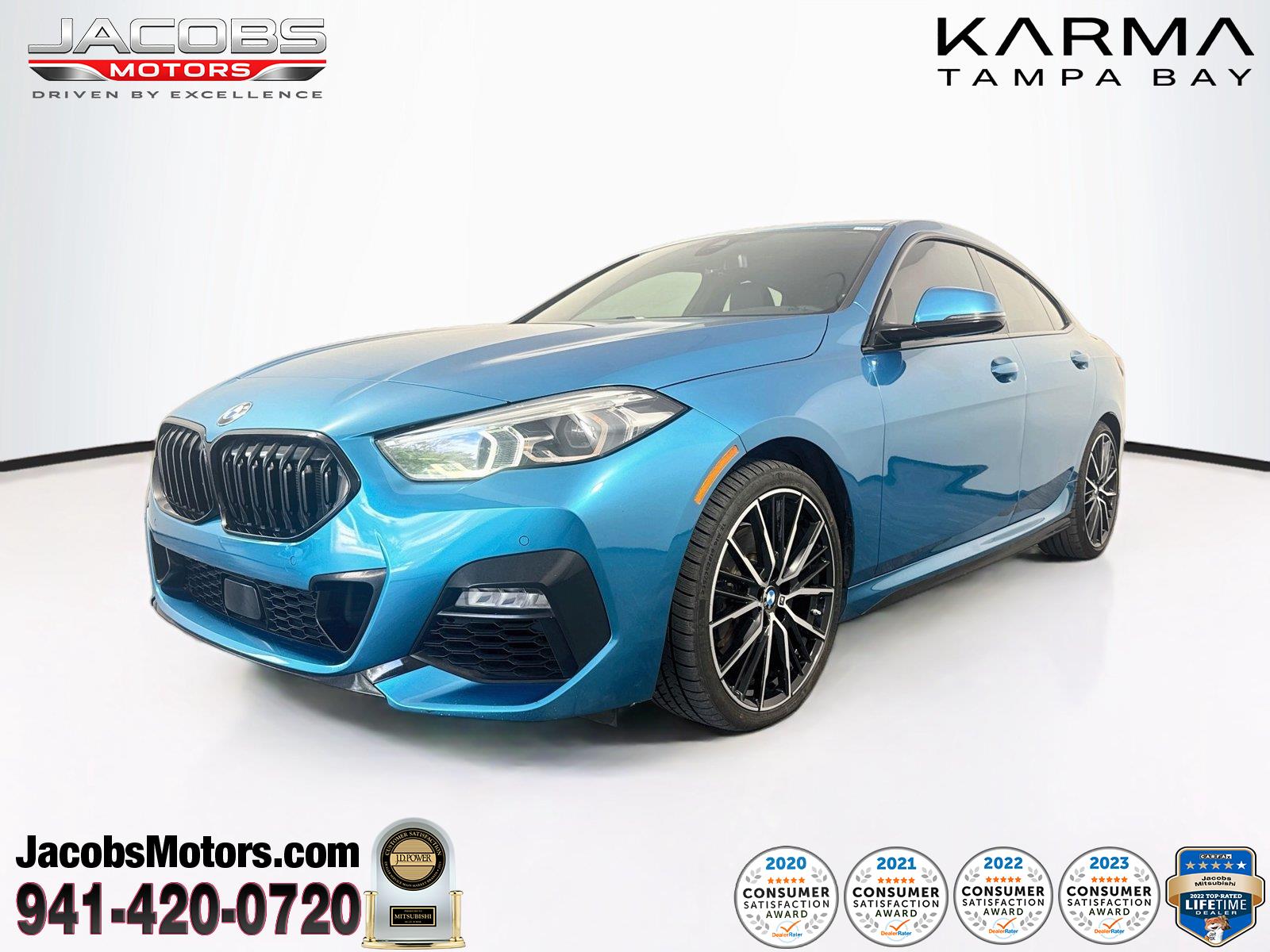 Snapper Rocks Blue Metallic 2022 BMW 2 Series Sedan Front-Wheel Drive 8-Speed Automatic