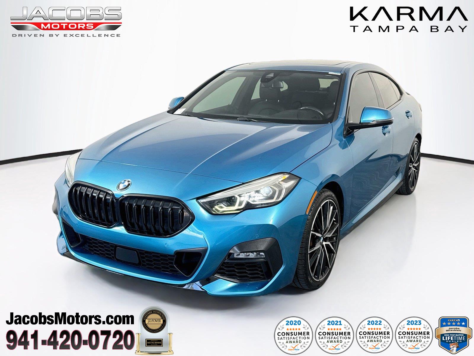 Snapper Rocks Blue Metallic 2022 BMW 2 Series Sedan Front-Wheel Drive 8-Speed Automatic