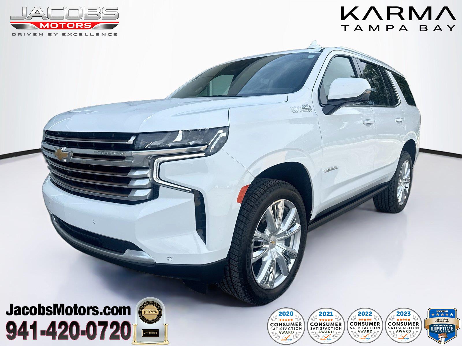 Summit White 2021 Chevrolet Tahoe SUV / Crossover Four-Wheel Drive Automatic