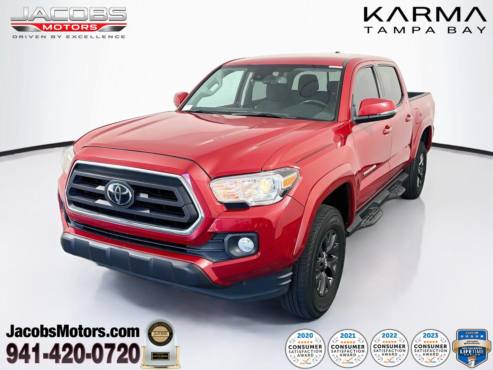 Barcelona Red Metallic 2022 Toyota Tacoma Pickup Truck 4X2 6-Speed Automatic
