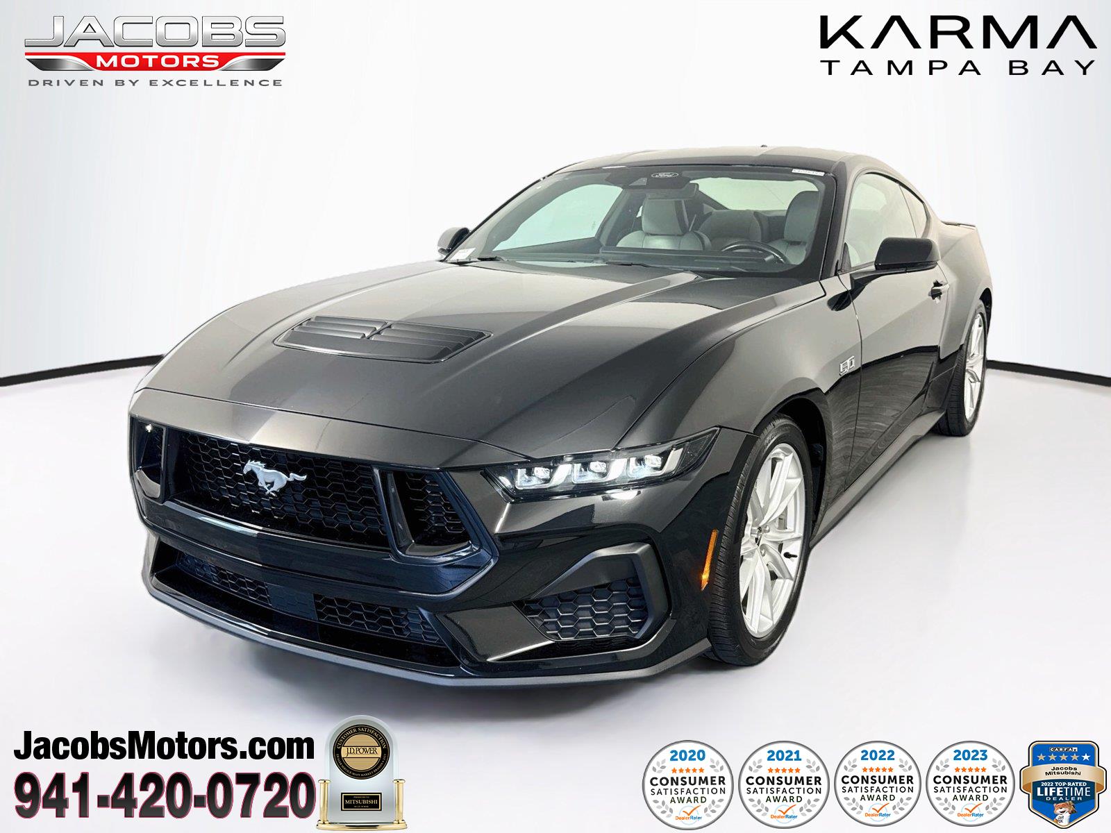 Shadow Black 2025 Ford Mustang Coupe Rear-Wheel Drive Automatic