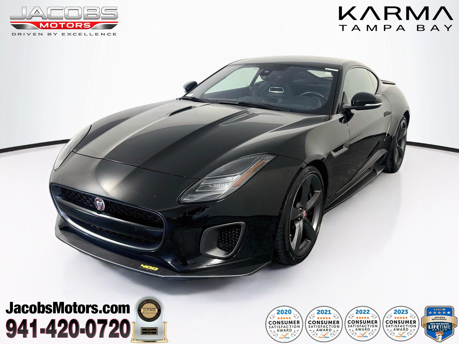 Black (blk) 2018 Jaguar F-TYPE Coupe Rear-Wheel Drive 