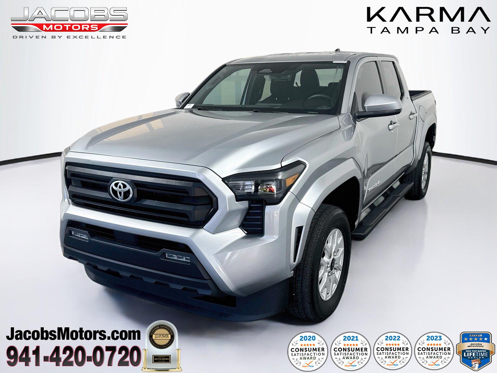 Celestial Silver Metallic 2024 Toyota Tacoma Pickup Truck 4X2 8-Speed Automatic
