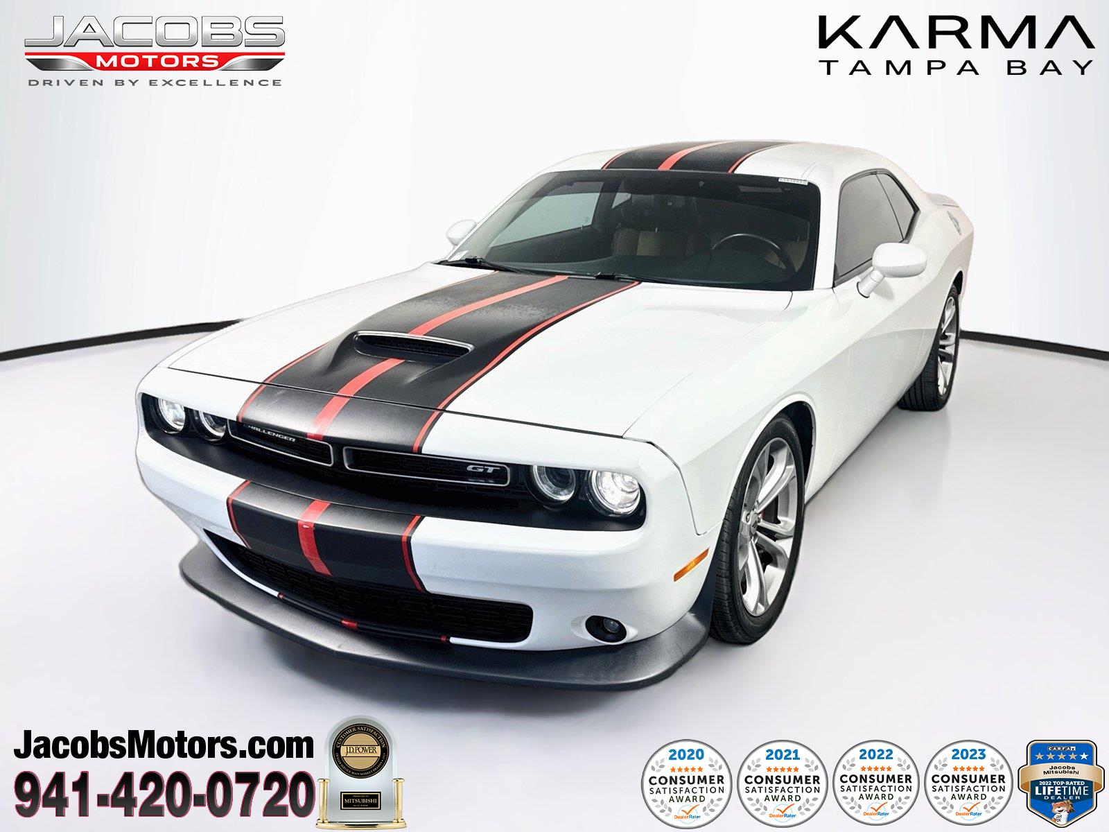 White Knuckle Clearcoat 2021 Dodge Challenger Coupe Rear-Wheel Drive 8-Speed Automatic