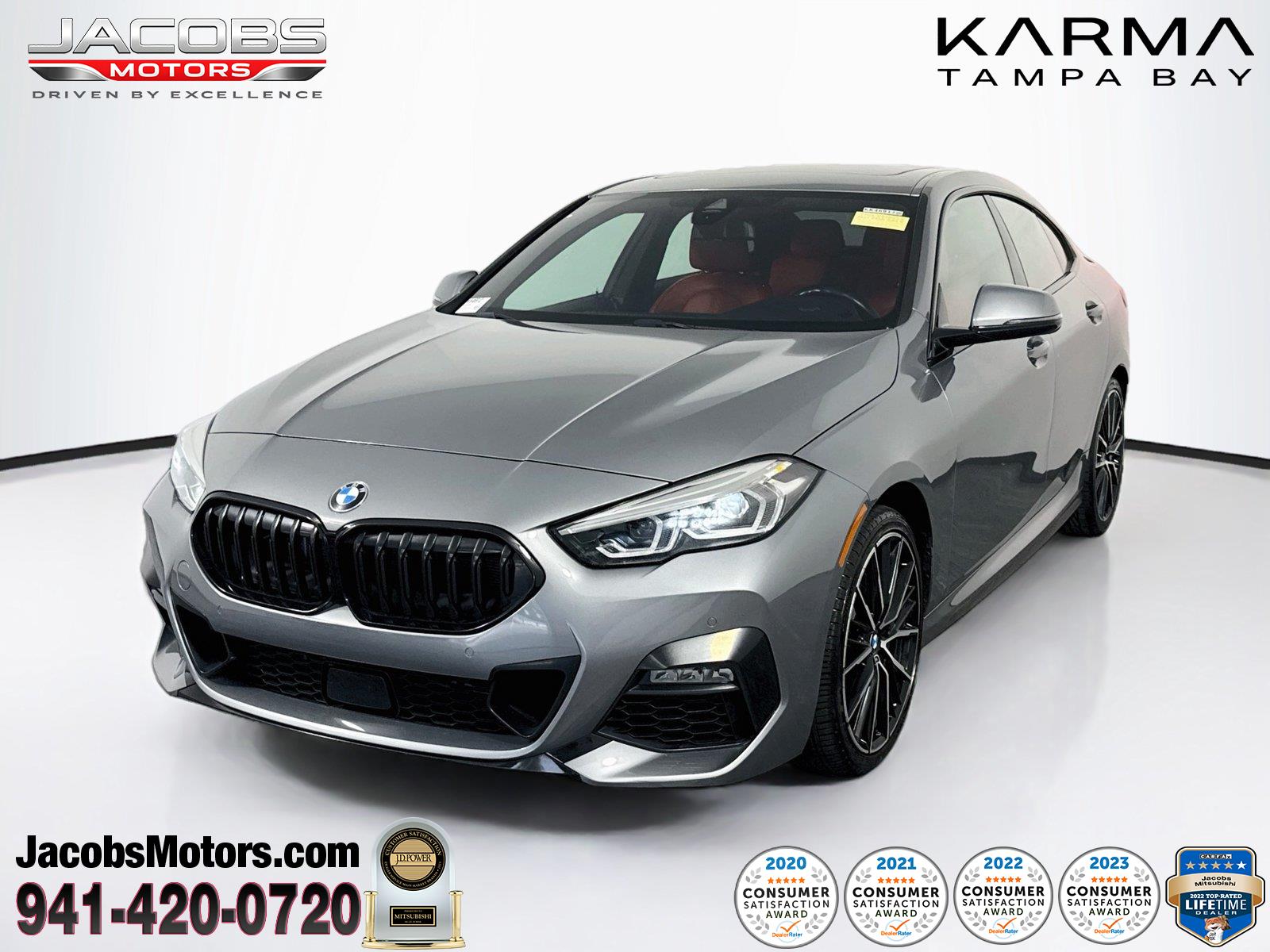 Gray (Skyscraper Grey Metallic) 2022 BMW 2 Series Sedan Front-Wheel Drive 8-Speed Automatic
