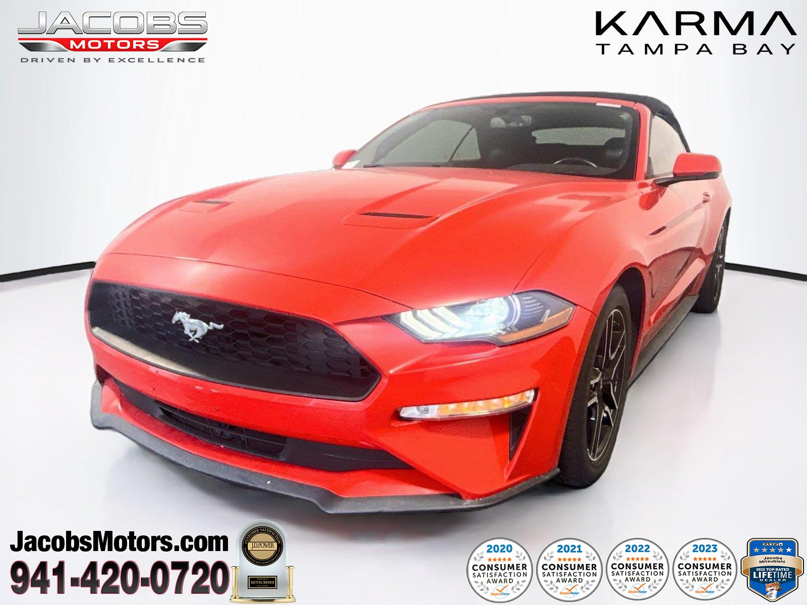 Race Red 2018 Ford Mustang Convertible Rear-Wheel Drive Automatic