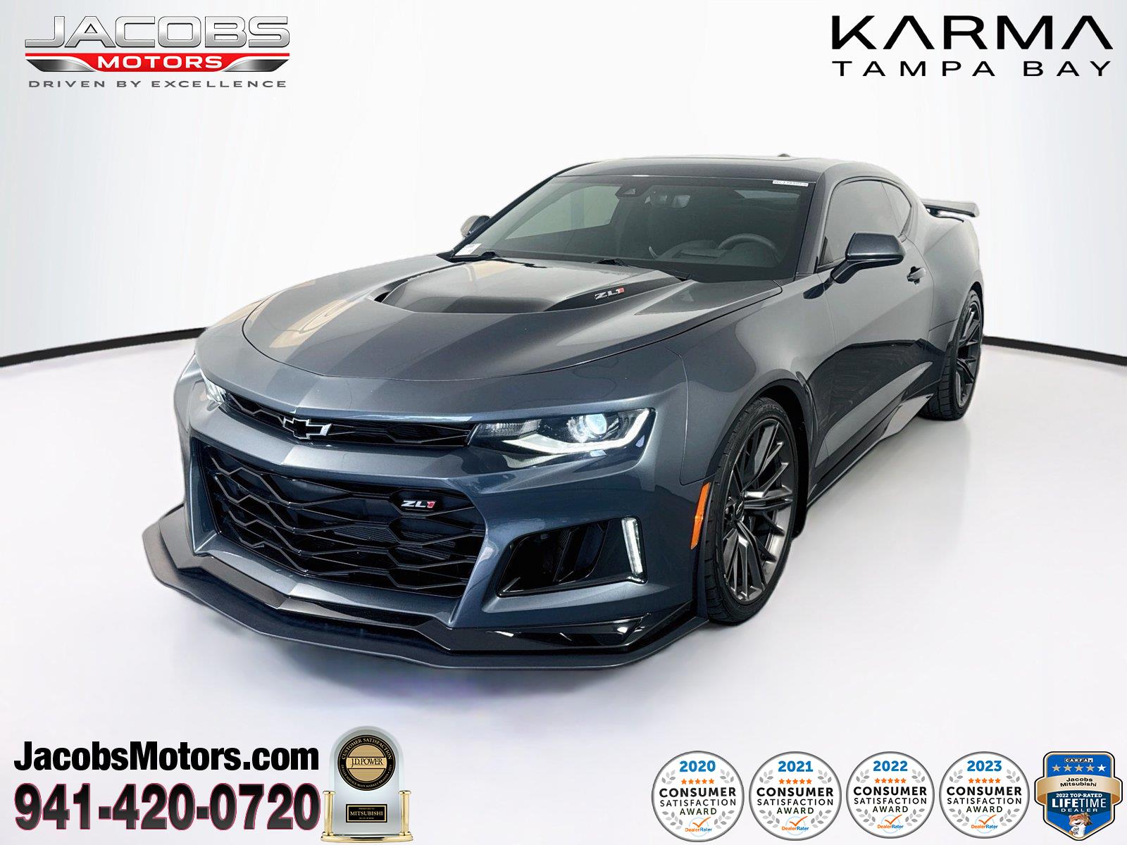 Shadow Gray Metallic 2021 Chevrolet Camaro Coupe Rear-Wheel Drive Automatic