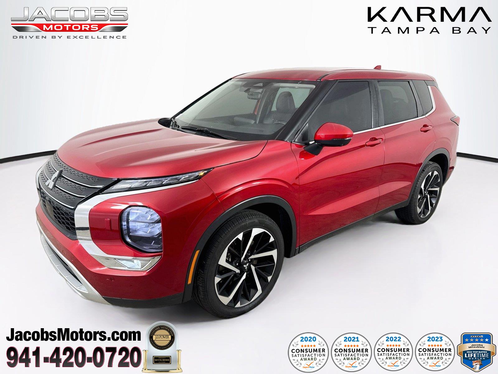 Red 2023 Mitsubishi Outlander SUV / Crossover All-Wheel Drive Continuously Variable Transmission