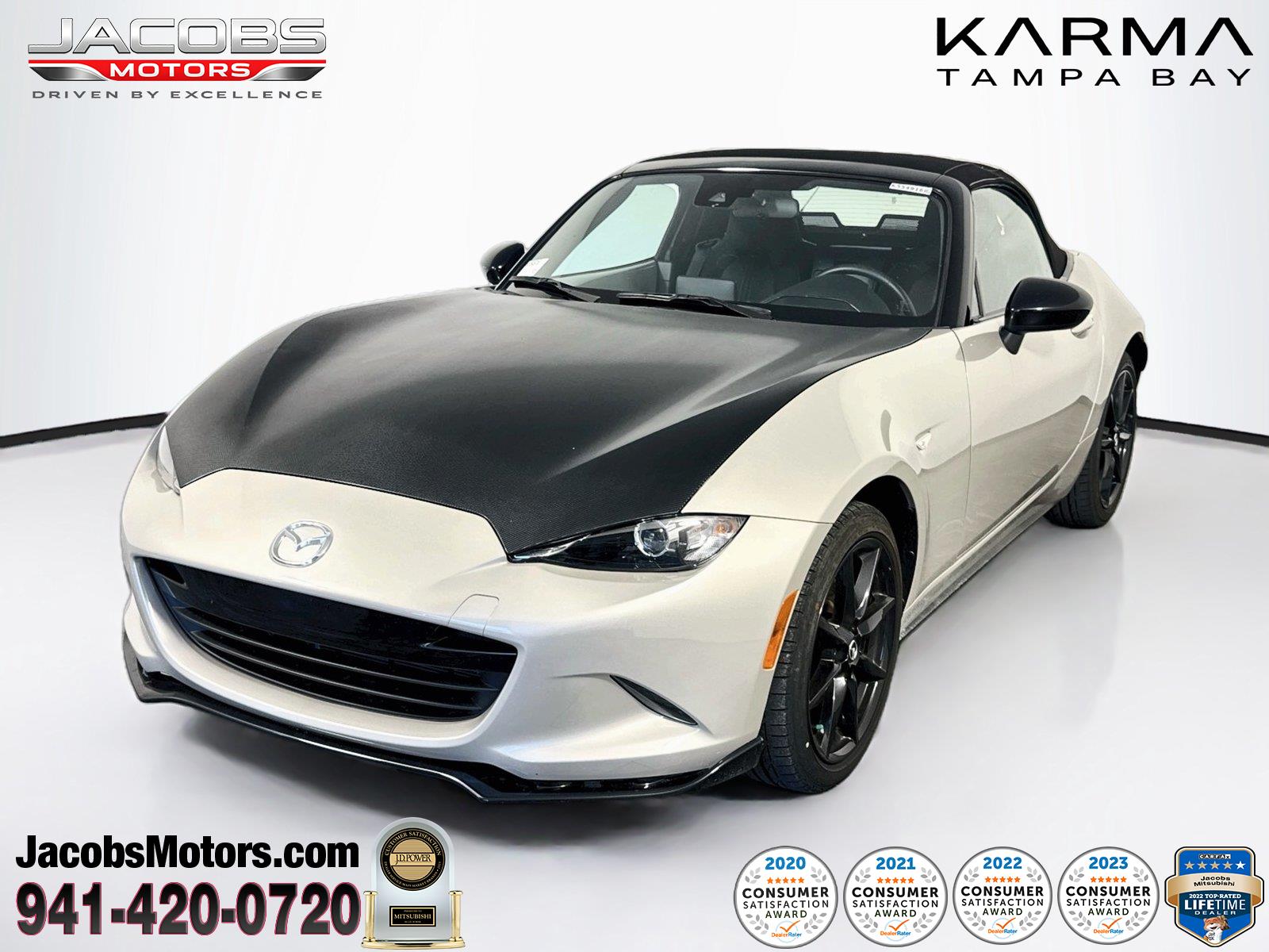 Machine Gray Metallic 2023 Mazda MX-5 Miata Convertible Rear-Wheel Drive Manual