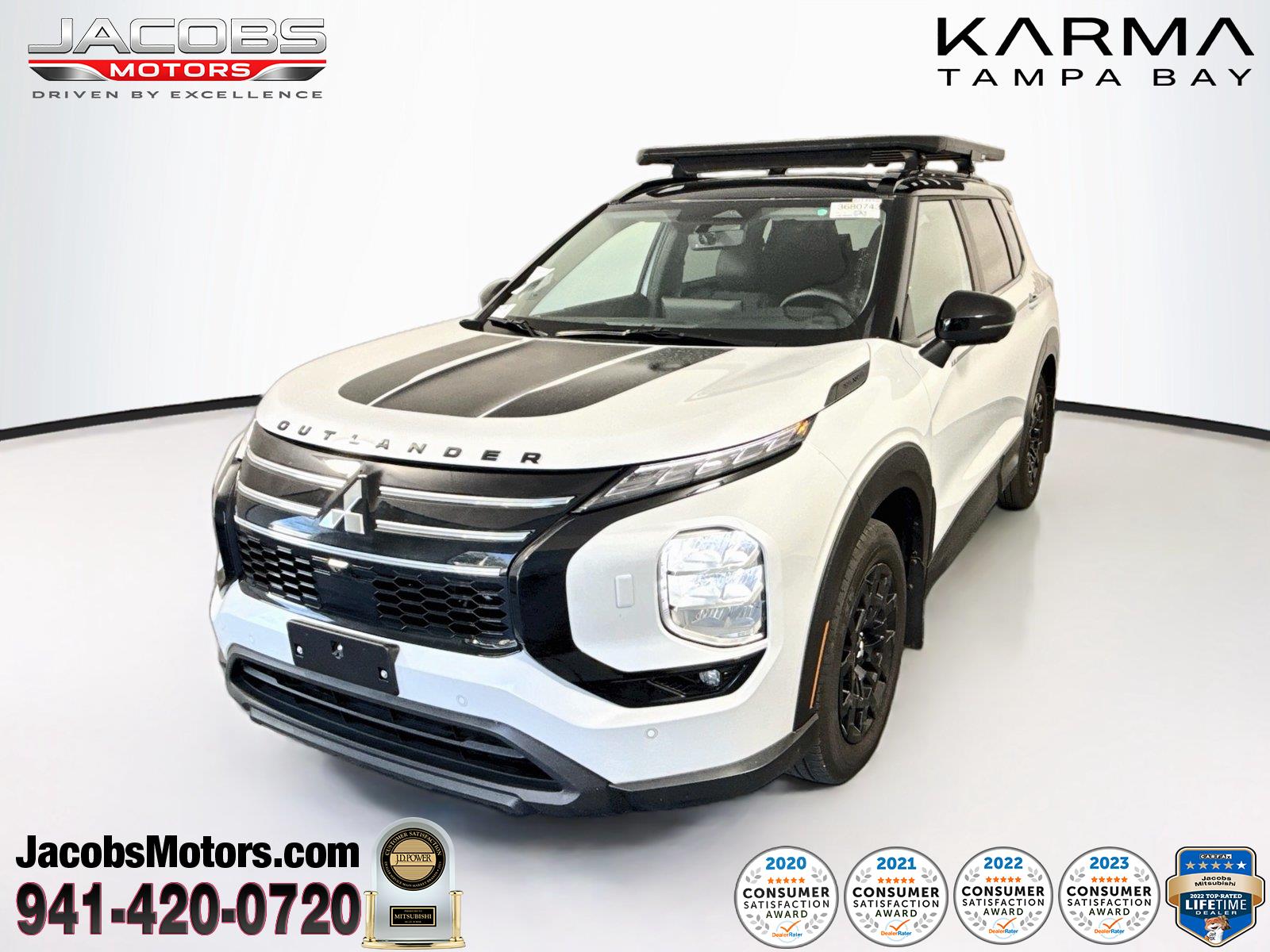 White Diamond/Black Roof 2026 Mitsubishi Outlander SUV / Crossover All-Wheel Drive Continuously Variable Transmission