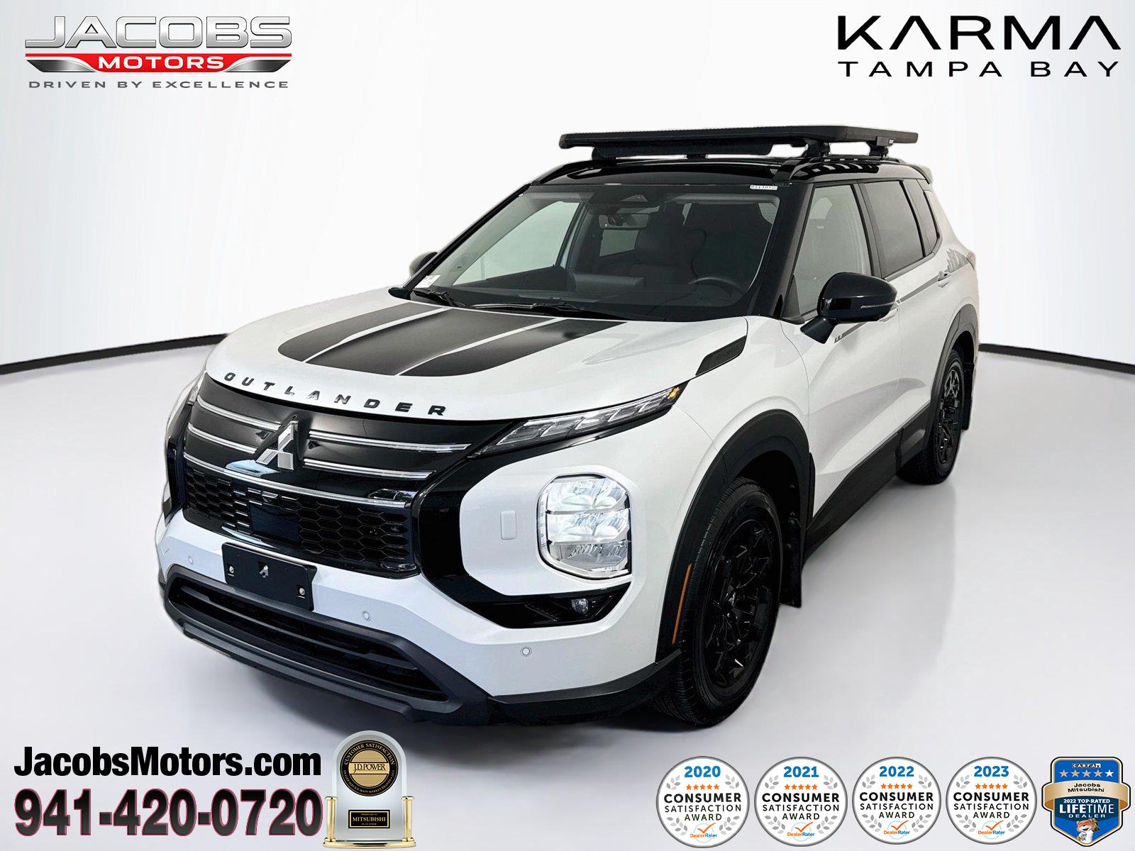 White Diamond/Black Roof 2026 Mitsubishi Outlander SUV / Crossover All-Wheel Drive Continuously Variable Transmission