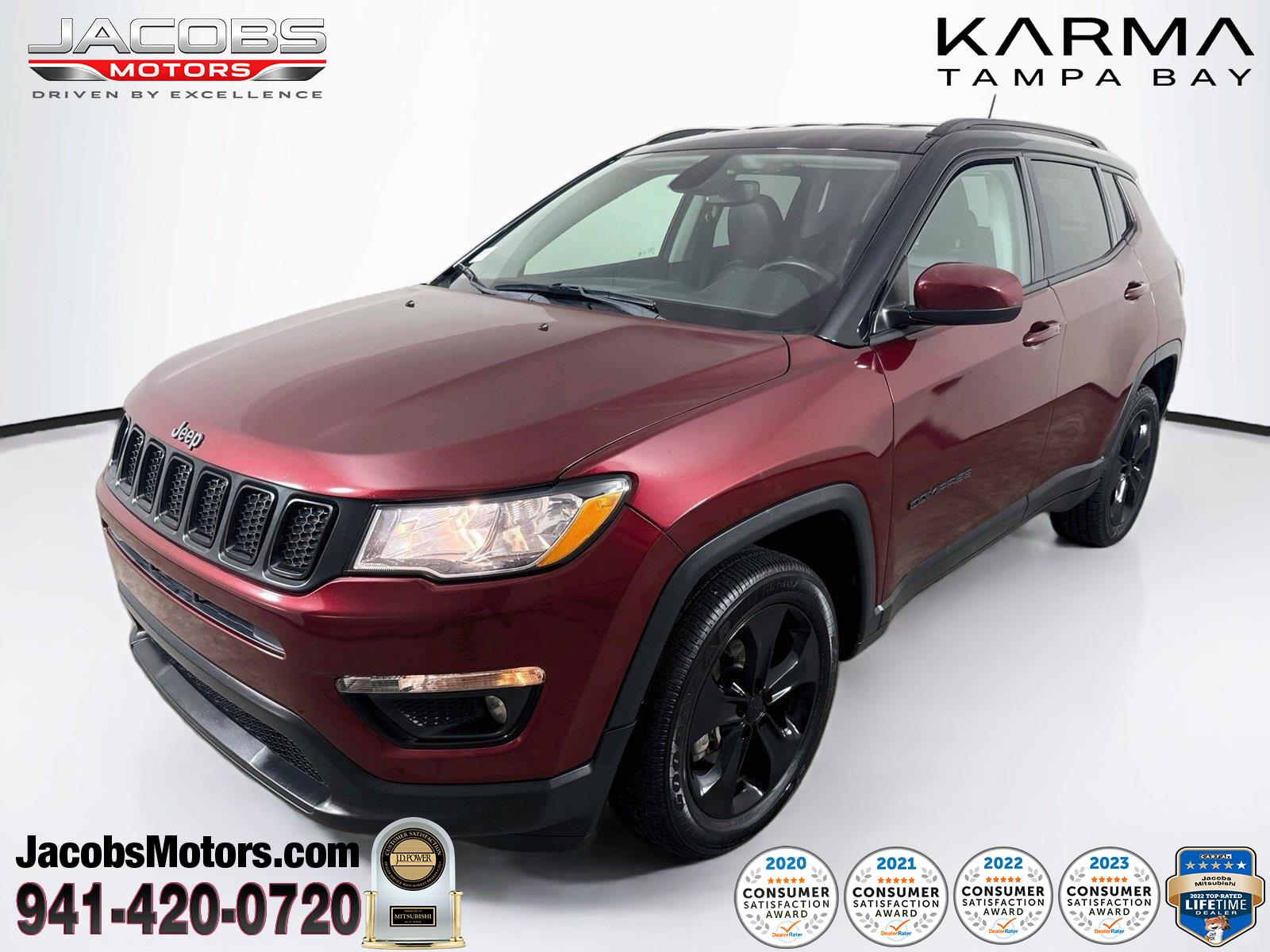 Red 2021 Jeep Compass SUV / Crossover Four-Wheel Drive 9-Speed Automatic