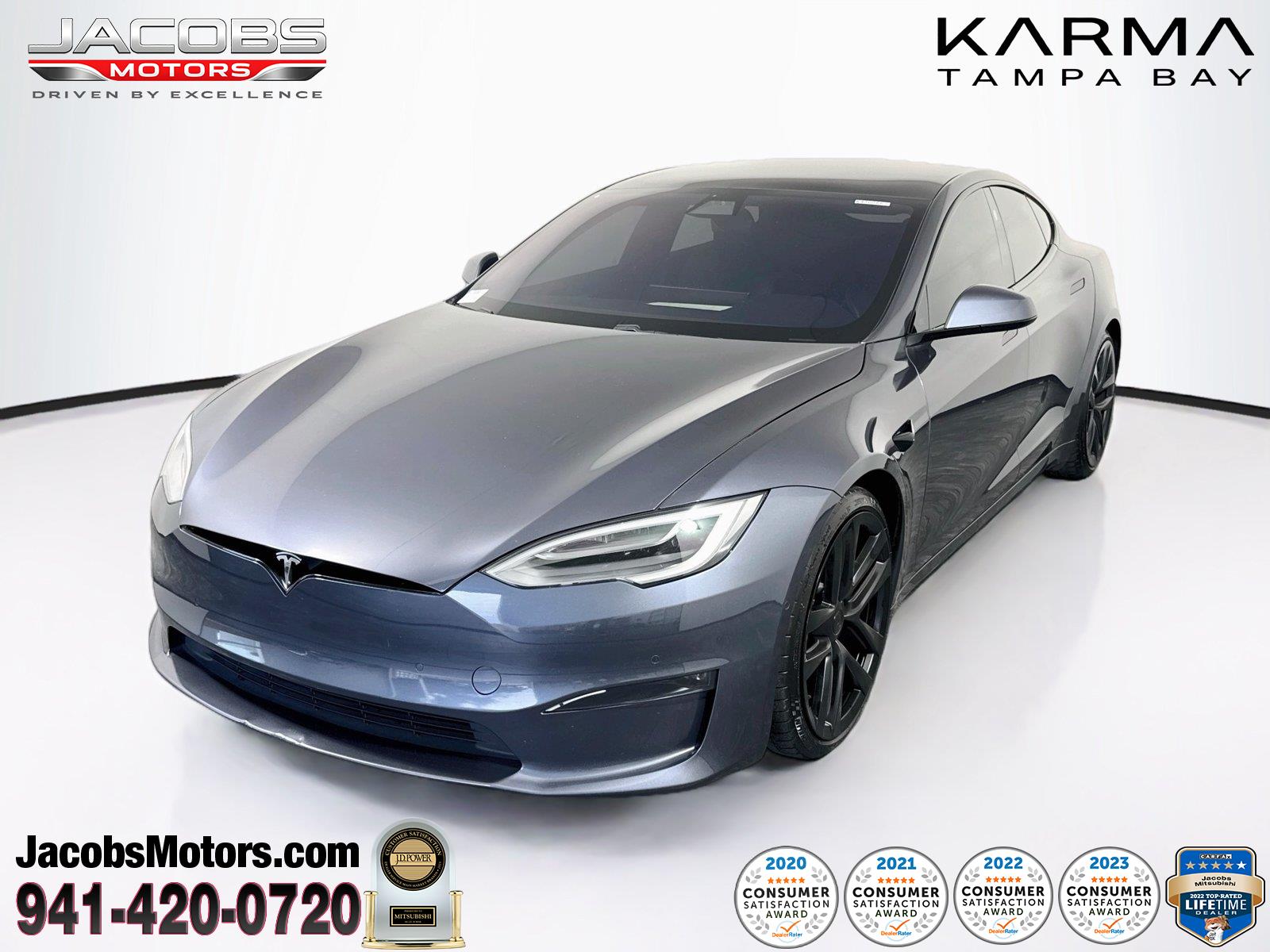 Midnight Silver Metallic 2022 Tesla Model S Sedan All-Wheel Drive Automatic