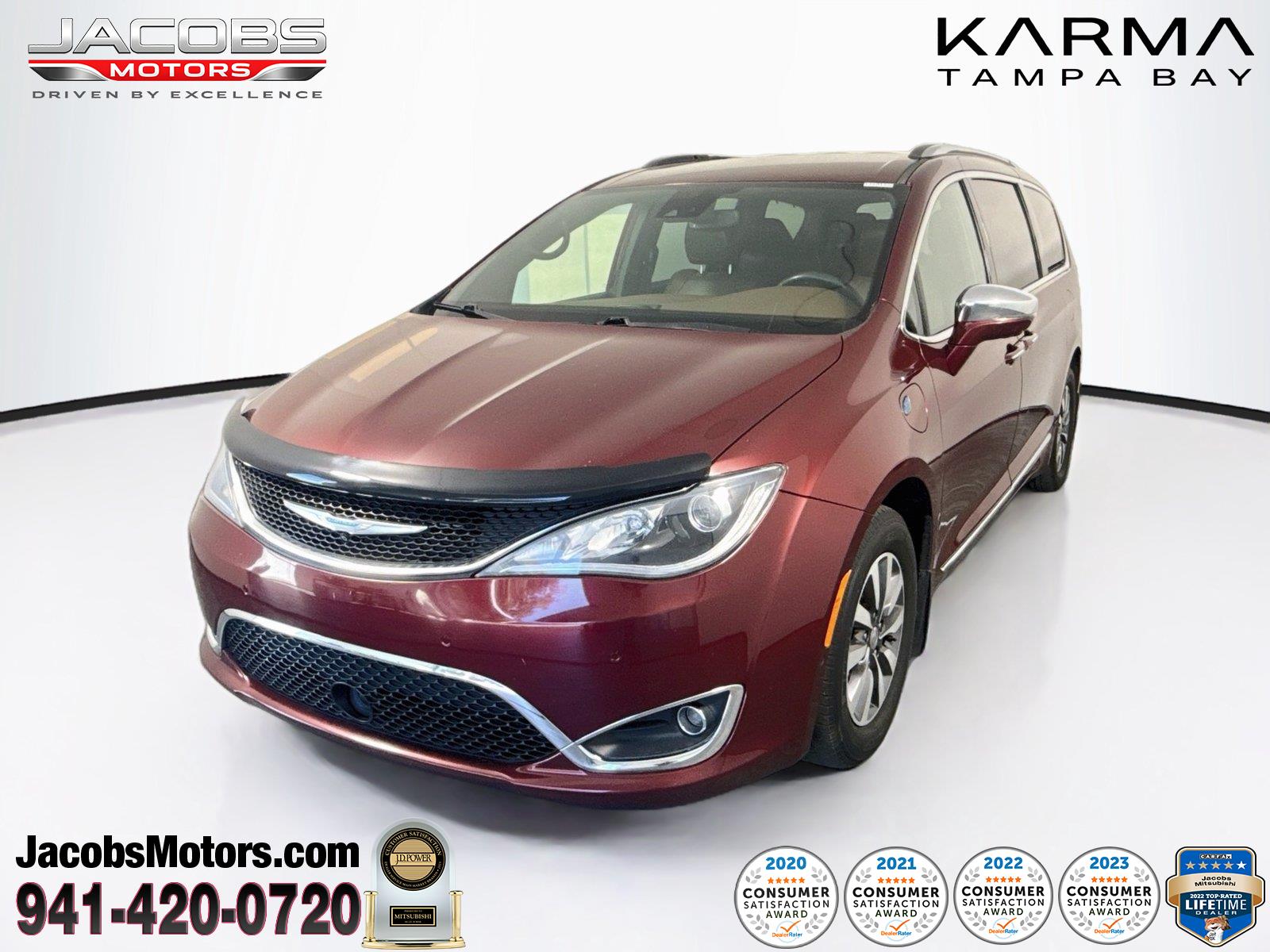 Velvet Red Pearlcoat 2020 Chrysler Pacifica Hybrid Minivan Front-Wheel Drive Automatic