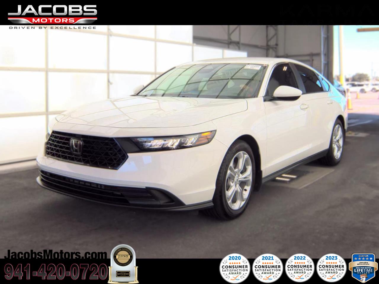 Platinum White Pearl 2025 Honda Accord Sedan Front-Wheel Drive Continuously Variable Transmission