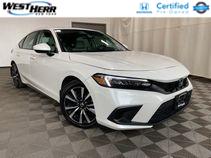 Platinum White Pearl 2022 Honda Civic Hatchback EX-L FWD Hatchback Front-Wheel Drive Continuously Variable Transmission