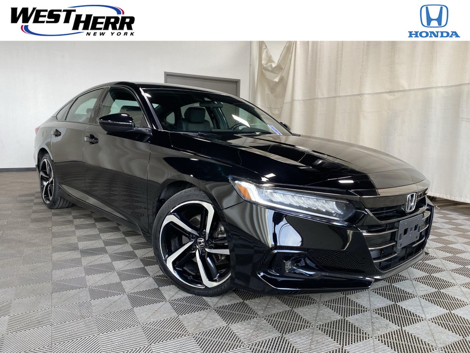 Crystal Black Pearl 2021 Honda Accord Sport FWD Sedan Front-Wheel Drive Continuously Variable Transmission