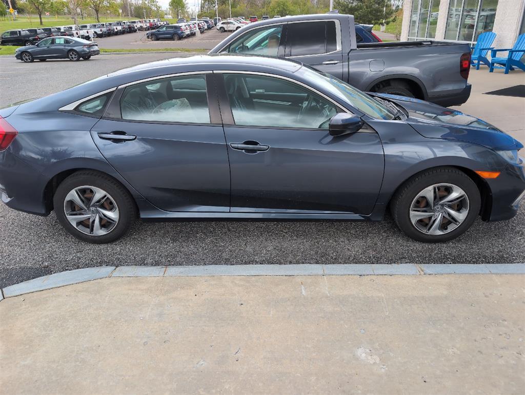 Cosmic Blue Metallic 2021 Honda Civic LX FWD Sedan Front-Wheel Drive Continuously Variable Transmission
