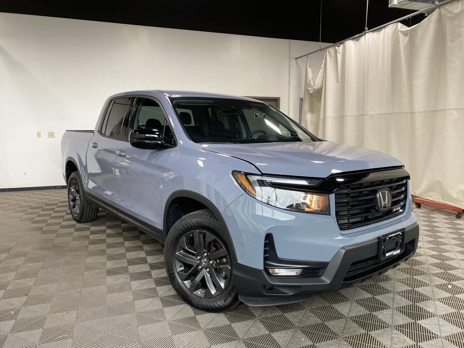 Sonic Gray Pearl 2023 Honda Ridgeline Sport AWD Pickup Truck All-Wheel Drive 9-Speed Automatic