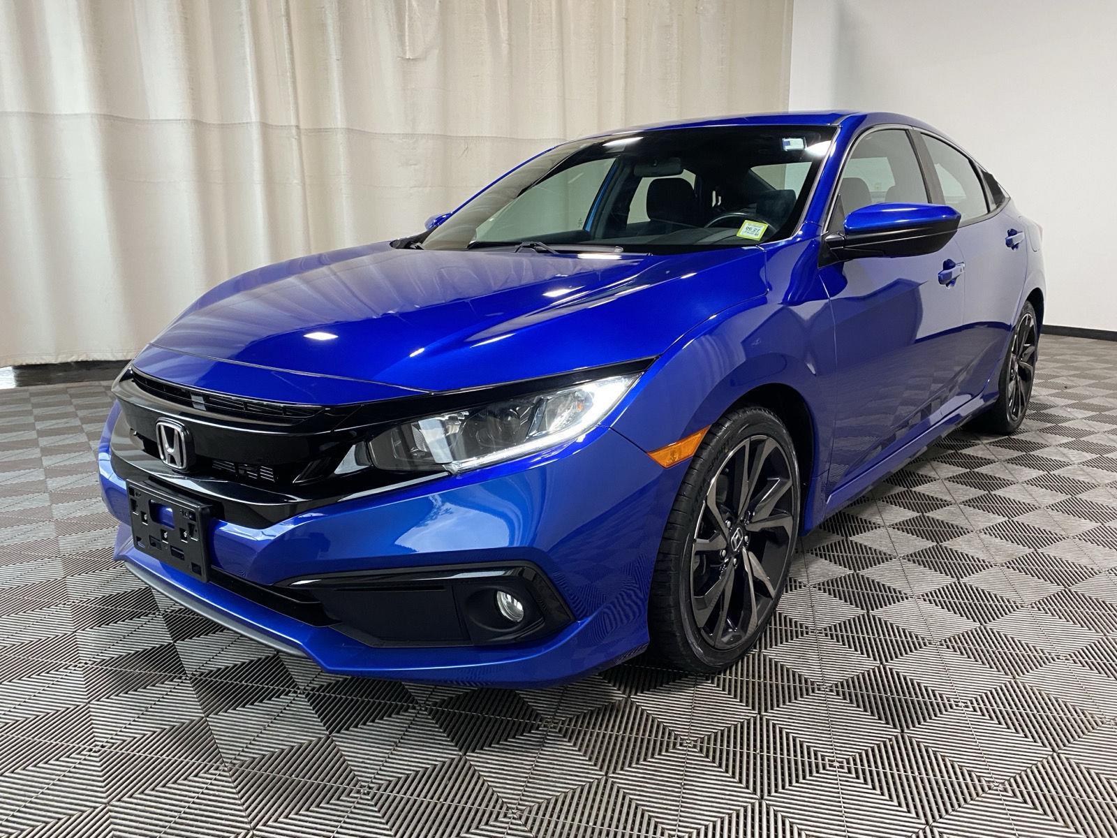 Used 2021 Aegean Blue Metallic Honda Sport image 3