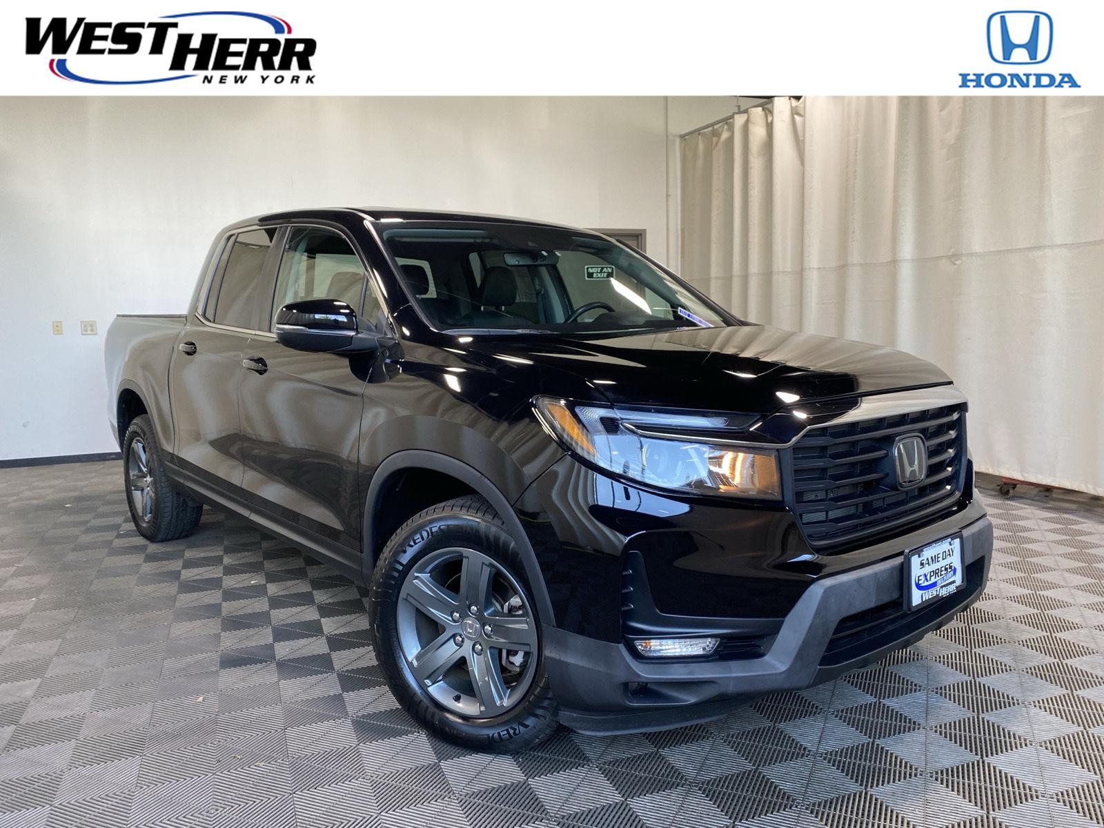 Crystal Black Pearl 2023 Honda Ridgeline Pickup Truck All-Wheel Drive Automatic
