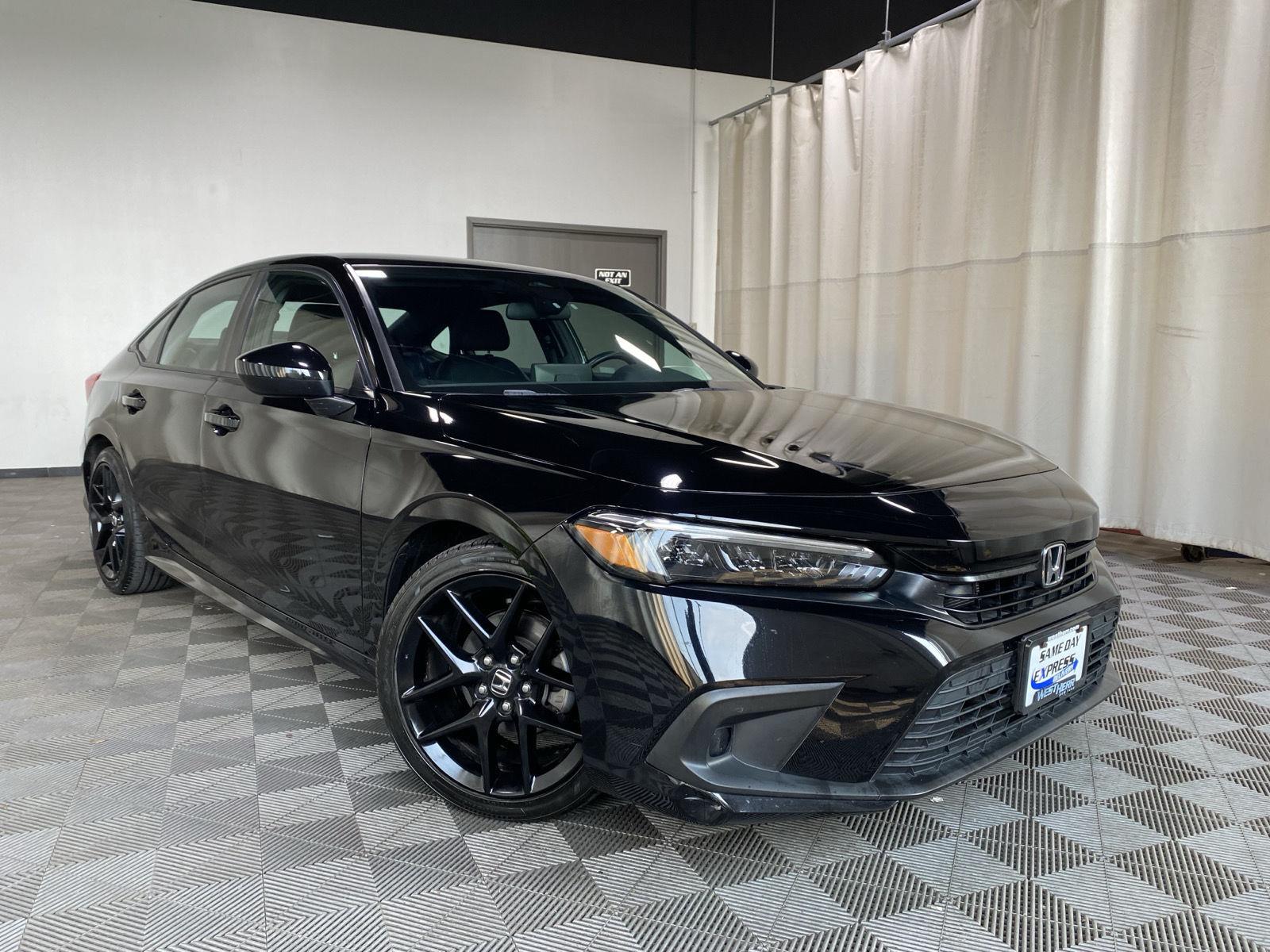 Crystal Black Pearl 2023 Honda Civic Sedan Front-Wheel Drive Continuously Variable Transmission