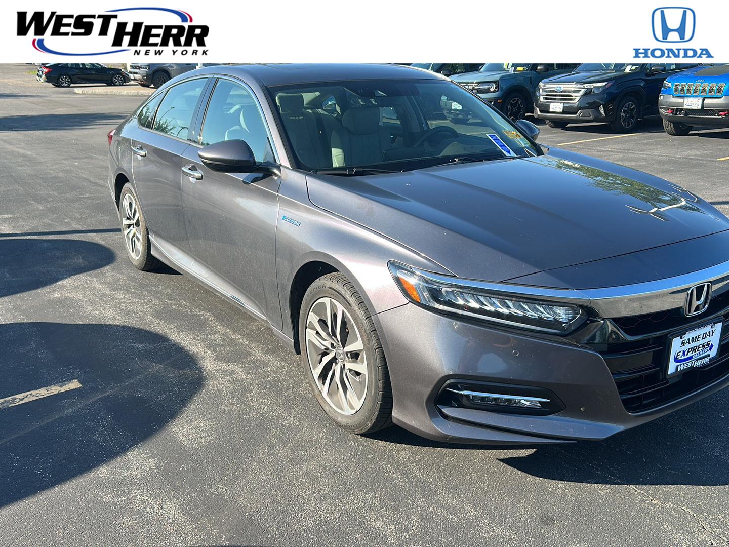 Gray (Modern Steel Metallic) 2018 Honda Accord Hybrid Sedan Front-Wheel Drive Continuously Variable Transmission