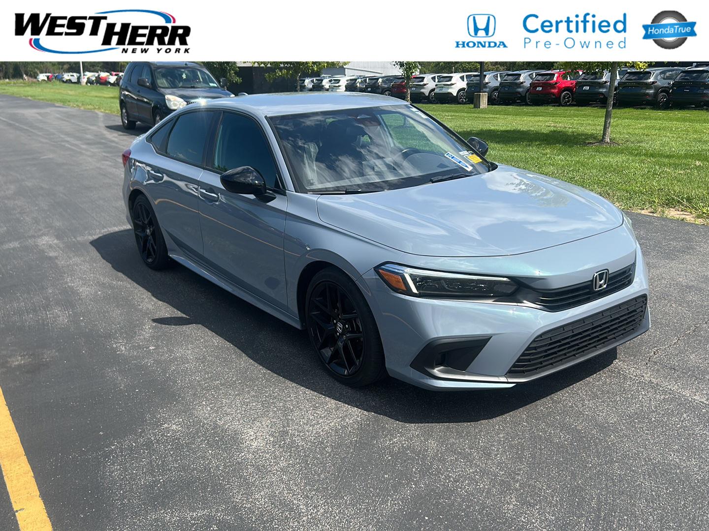 Sonic Gray Pearl 2024 Honda Civic Sedan Front-Wheel Drive Continuously Variable Transmission