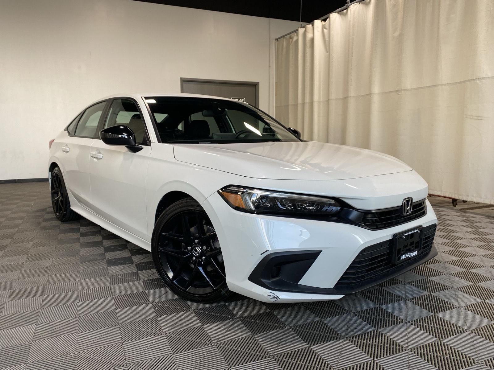 Platinum White Pearl 2024 Honda Civic Sedan Front-Wheel Drive 7-Speed CVT