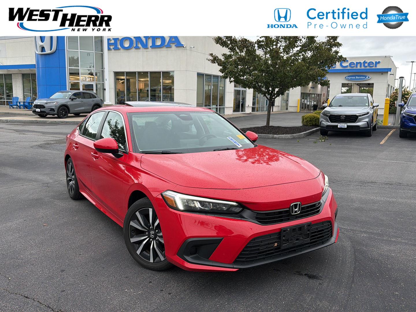 Rallye Red 2024 Honda Civic Sedan Front-Wheel Drive Continuously Variable Transmission