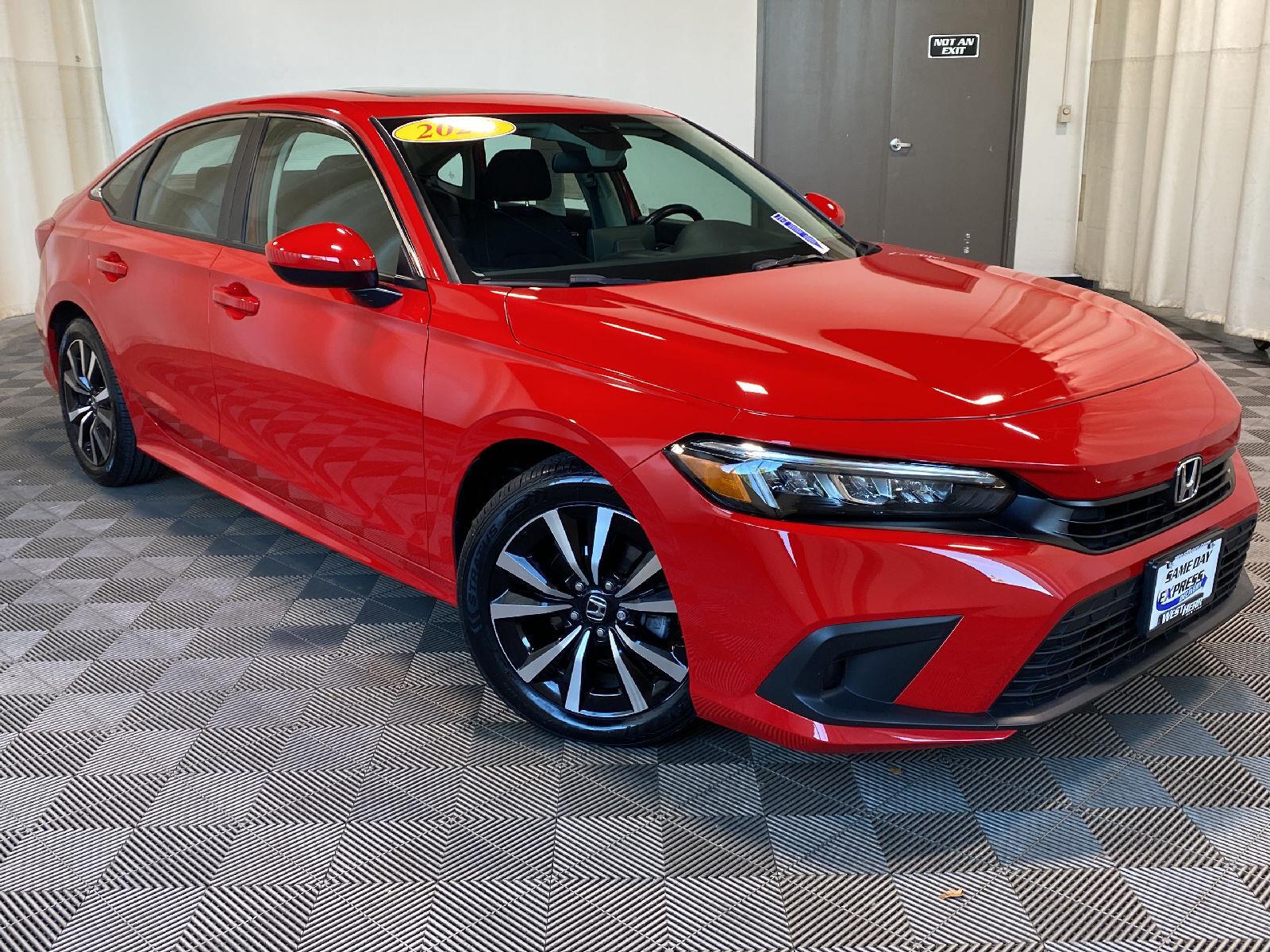 Rallye Red 2024 Honda Civic Sedan Front-Wheel Drive Continuously Variable Transmission