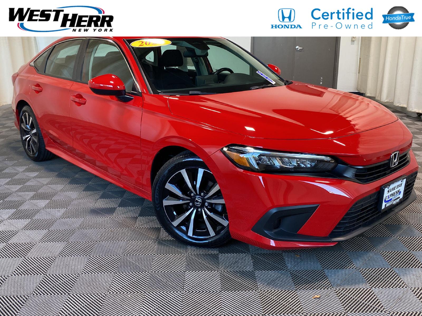 Rallye Red 2024 Honda Civic Sedan Front-Wheel Drive Continuously Variable Transmission