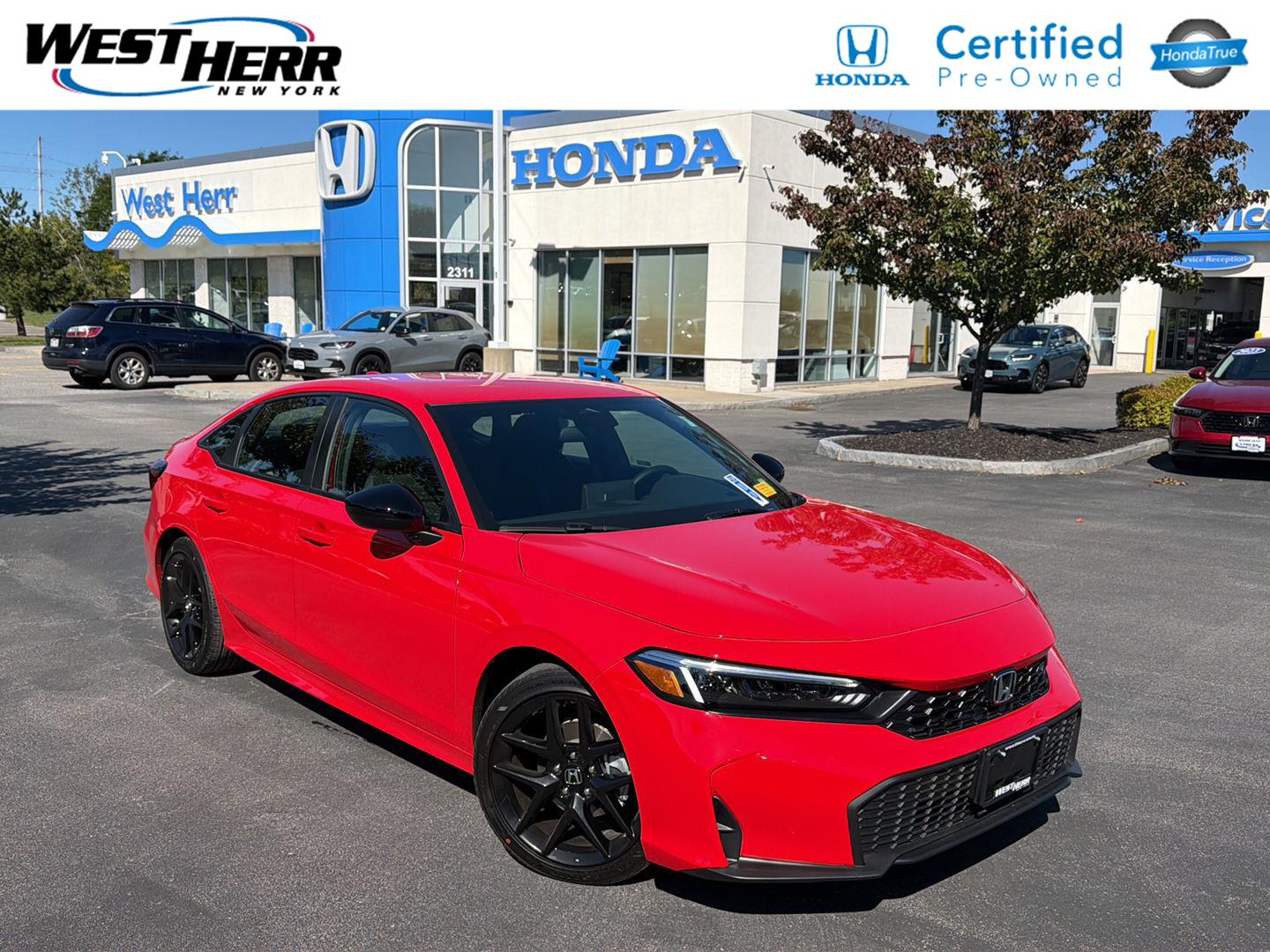 Rallye Red 2026 Honda Civic Sedan Front-Wheel Drive Continuously Variable Transmission