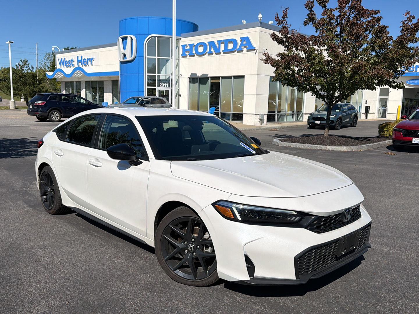 Platinum White Pearl 2025 Honda Civic Hatchback Hatchback Front-Wheel Drive Continuously Variable Transmission