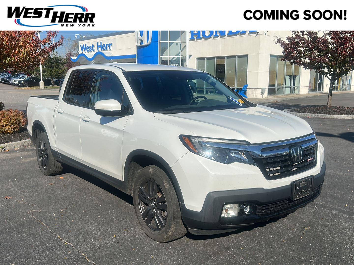 Platinum White Pearl 2020 Honda Ridgeline Pickup Truck All-Wheel Drive Automatic