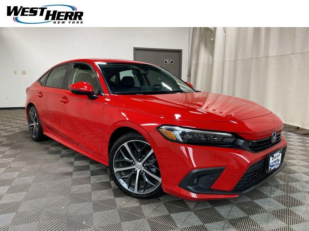 Rallye Red 2024 Honda Civic Touring FWD Sedan Front-Wheel Drive Continuously Variable Transmission