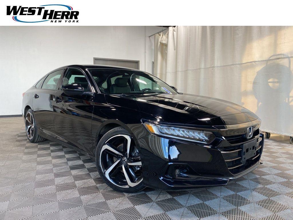 Crystal Black Pearl 2022 Honda Accord Sport FWD Sedan Front-Wheel Drive Continuously Variable Transmission