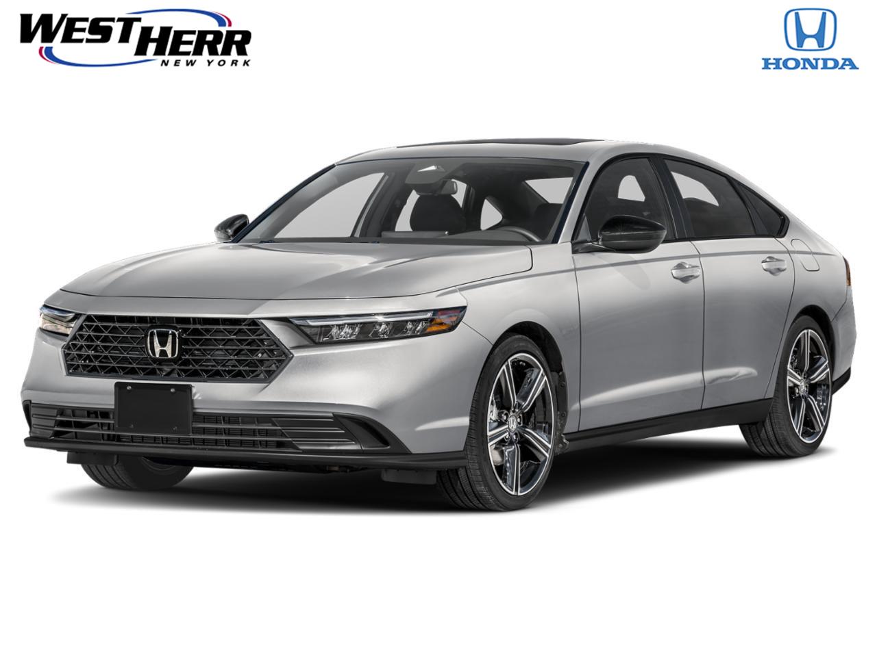 Solar Silver Metallic 2026 Honda Accord Hybrid Sedan Front-Wheel Drive 1-Speed Dual Clutch