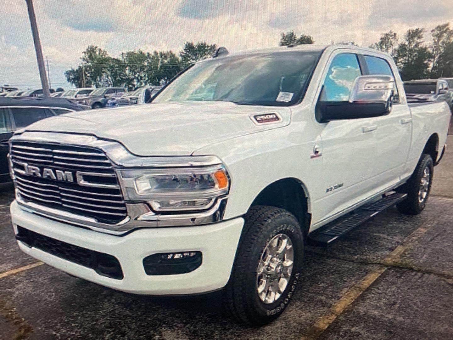 Used 2024 Bright White Clearcoat Ram Laramie image 3