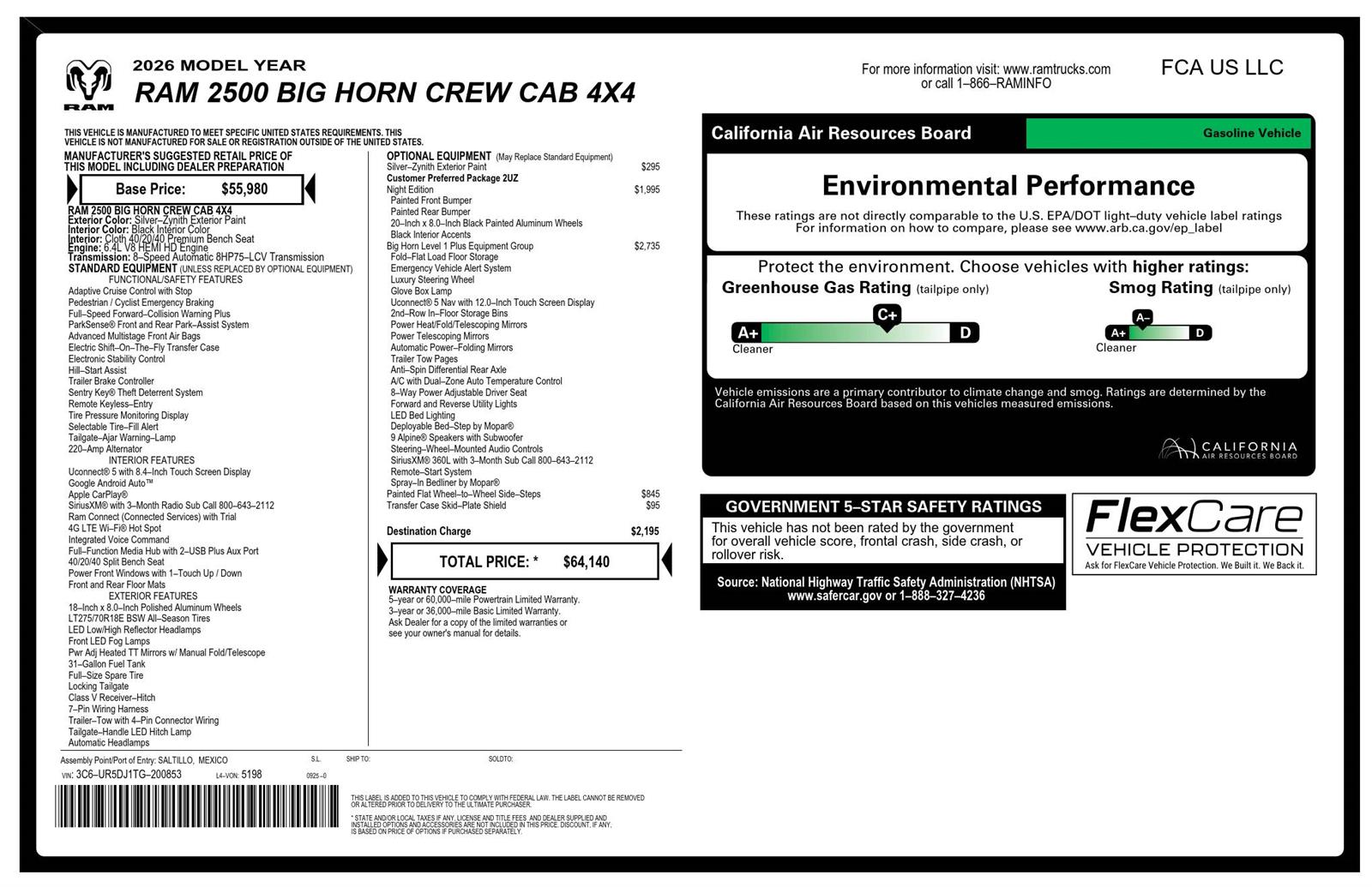 Certified Used 2026 Silver Zynith Ram Big Horn image 2