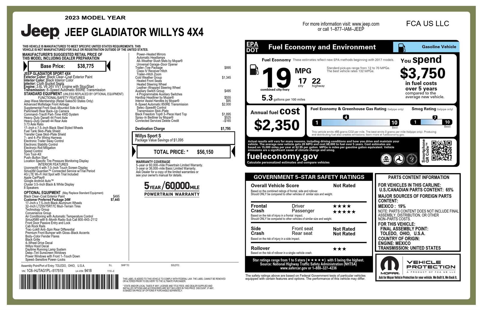 Certified Used 2023 Black Clearcoat Jeep Willys image 2