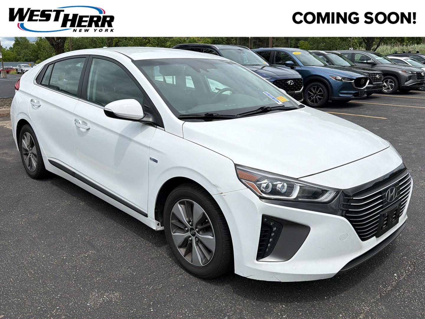 Ceramic White 2019 Hyundai Ioniq Hybrid Plug-In Hatchback Front-Wheel Drive Automatic