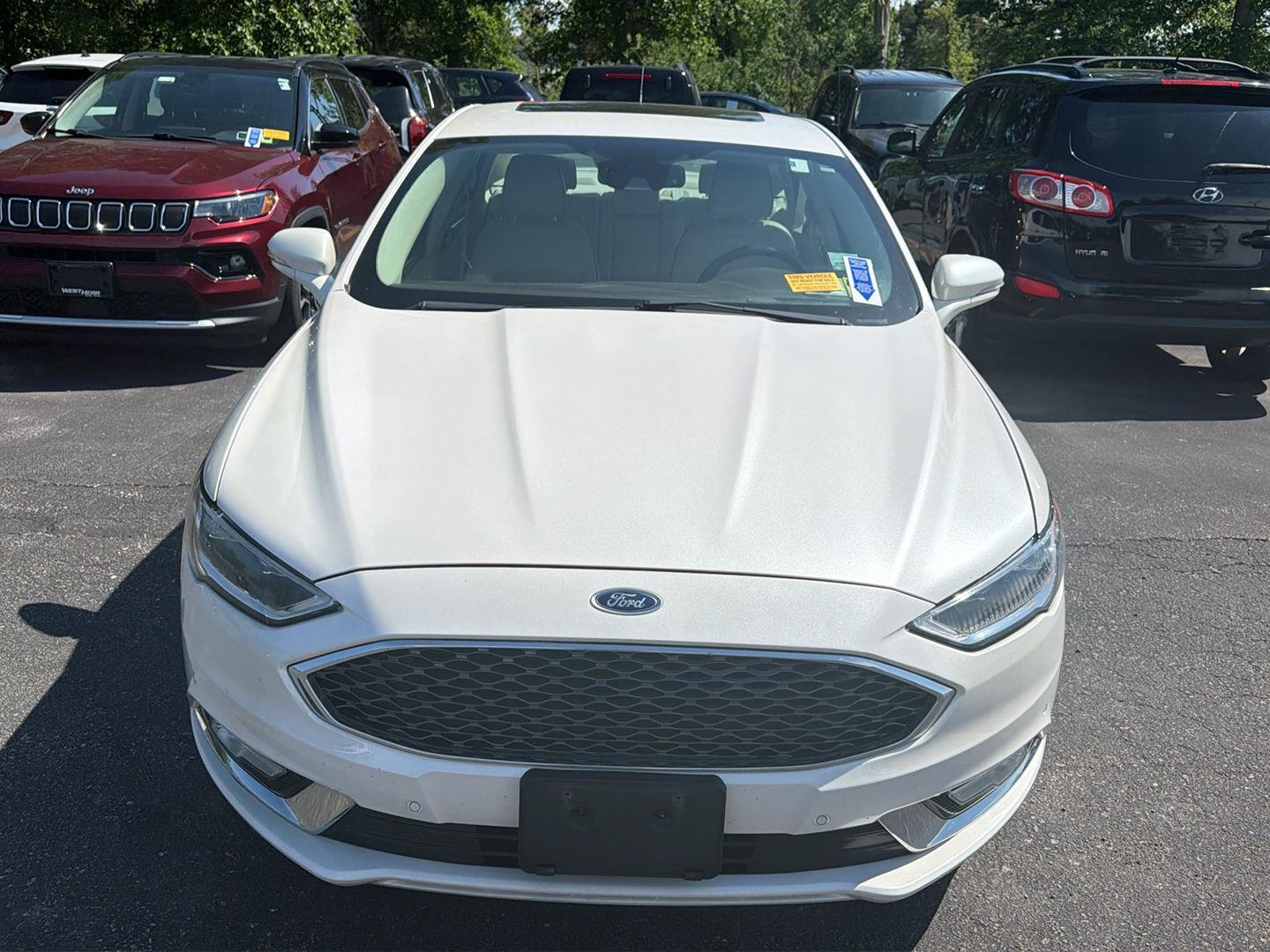 Used 2017 White Platinum Metallic Tri-Coat Ford Platinum image 2