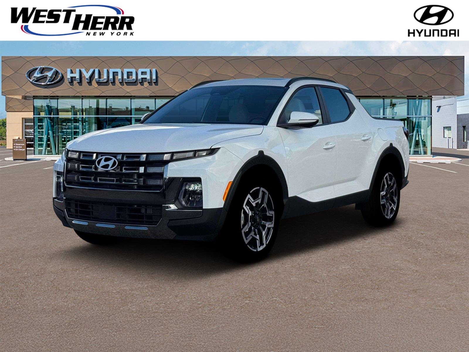 Atlas White 2025 Hyundai Santa Cruz Pickup Truck All-Wheel Drive Automatic