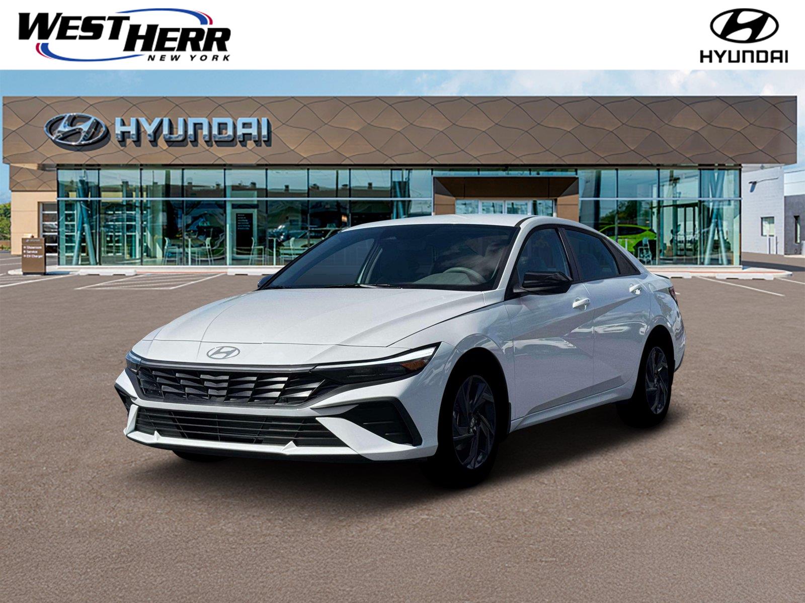 Serenity White 2026 Hyundai Elantra Sedan Front-Wheel Drive Continuously Variable Transmission