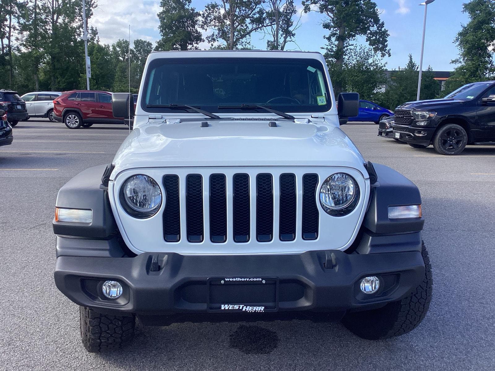 Used 2021 Bright White Clearcoat Jeep Unlimited Sport Altitude image 2