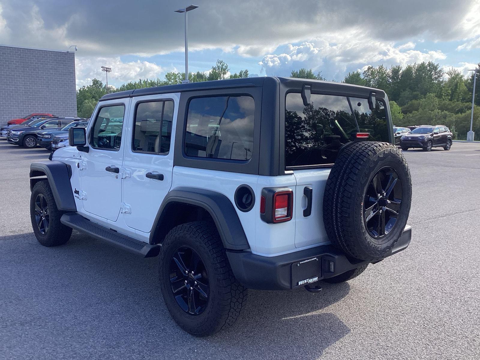 Used 2021 Bright White Clearcoat Jeep Unlimited Sport Altitude image 5