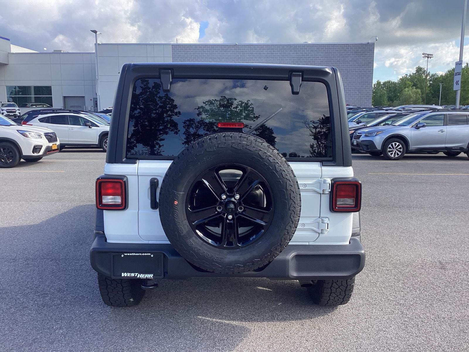 Used 2021 Bright White Clearcoat Jeep Unlimited Sport Altitude image 6